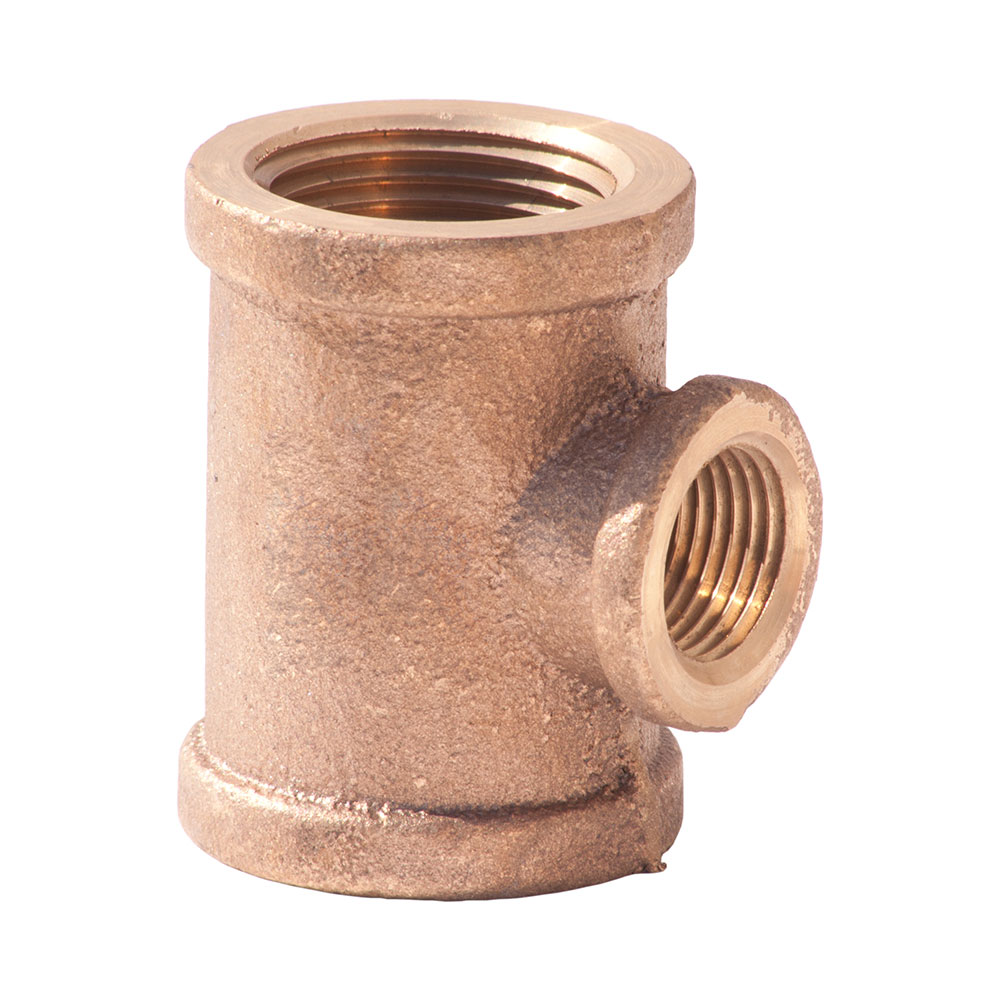Brass Push-Fit Tee Fittings For PEX, Copper & CPVC | 3/4" X 3/4" X 3/4" Female Thread (Pack Of 2)